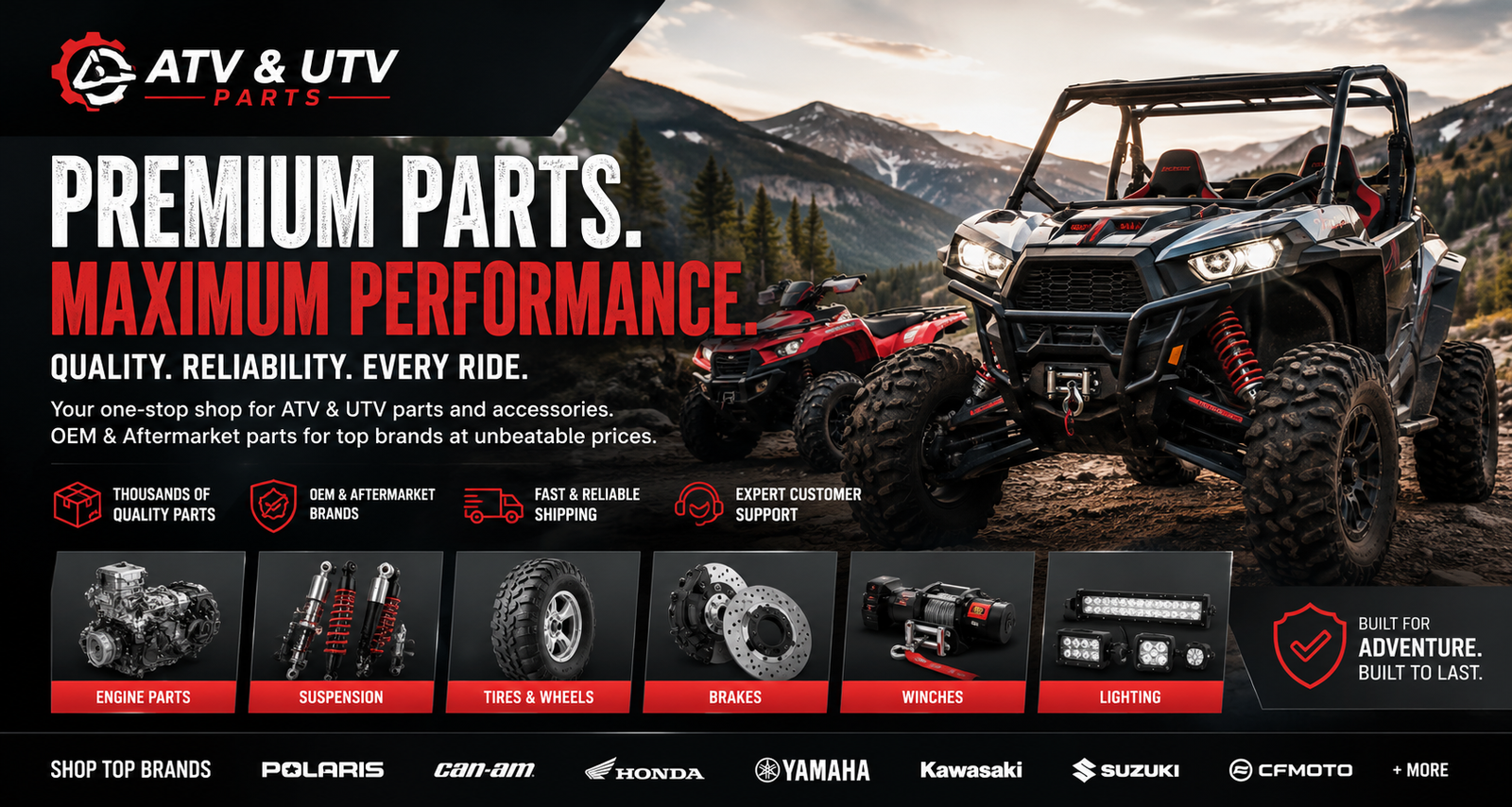 Premium ATV & UTV Parts – Fast Shipping, Trusted Quality, Unbeatable Prices.